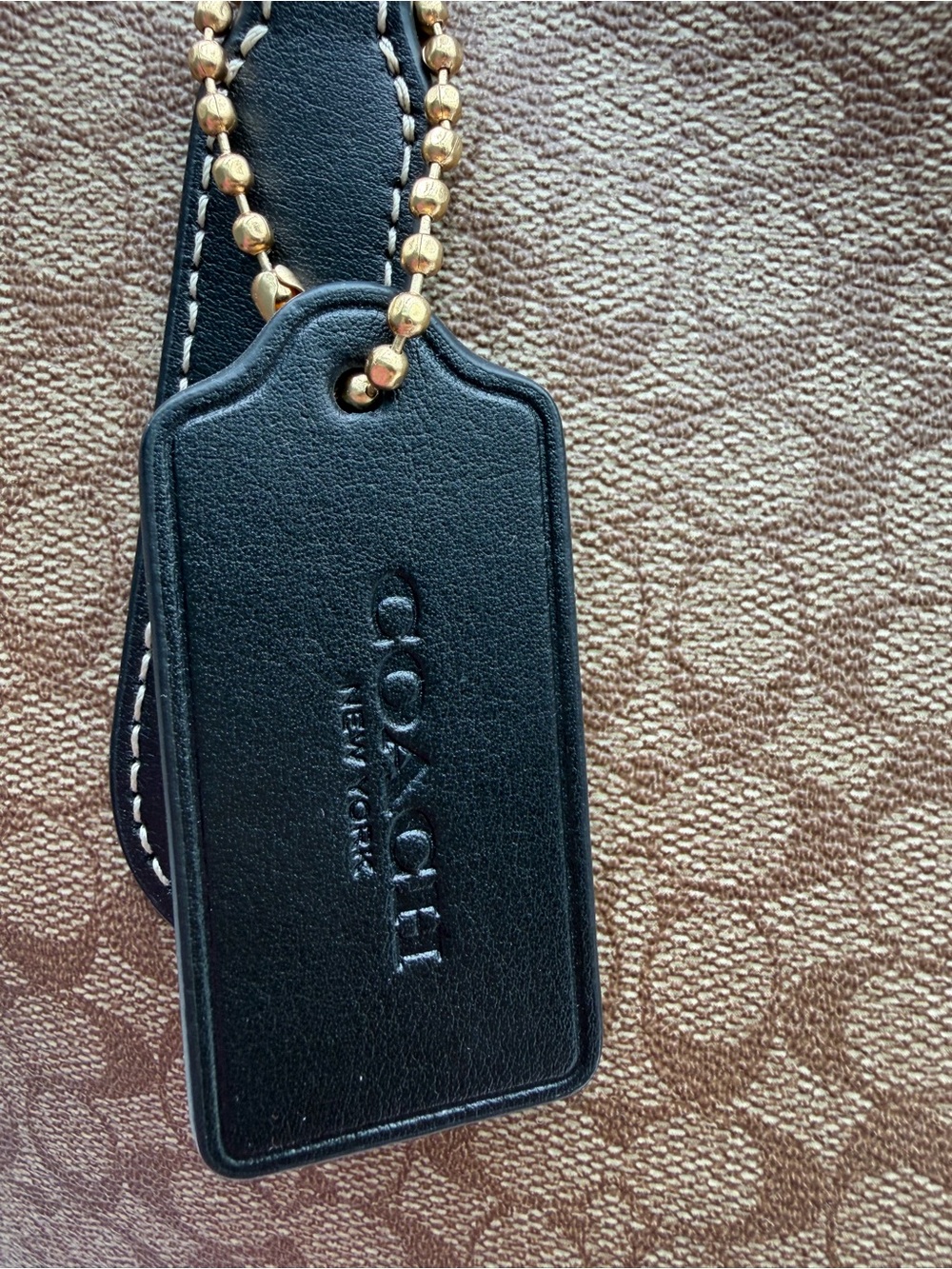 Coach City Tote Bag In Micro Signature Canvas - Picture 6 of 11